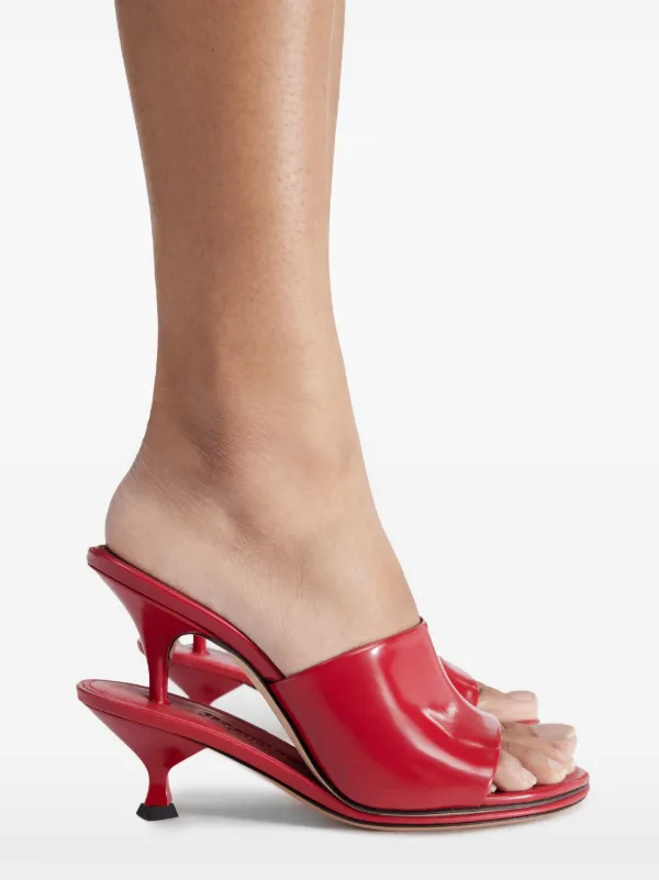 Jacquemus 110mm Les Doubles Mules | Red | FARFETCH