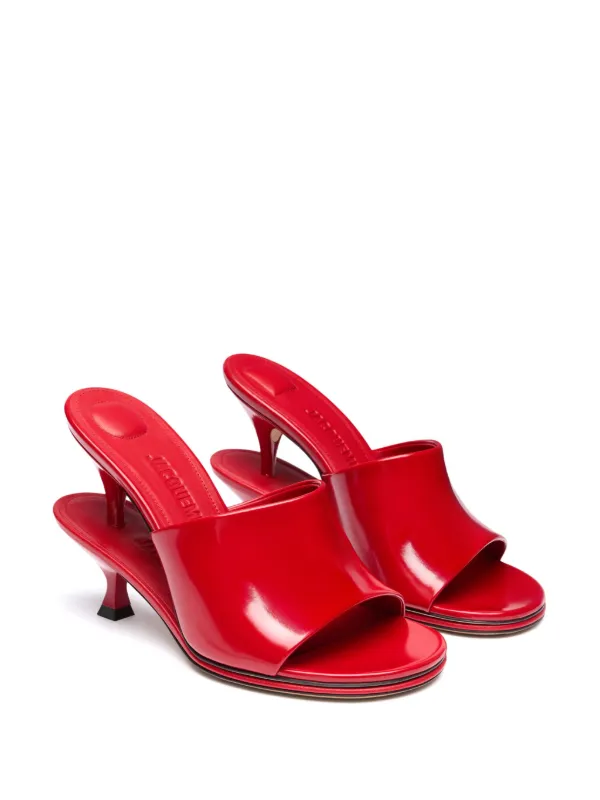 Jacquemus 110mm Les Doubles Mules | Red | FARFETCH