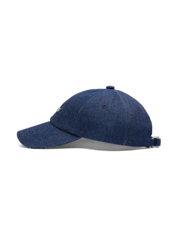 JACQUEMUS Gadjo キャップ Navy/LA CASA デニム ロゴキャップ JACQUEMUS La Casa 'La Casquette Gadjo' Denim Cap | endource