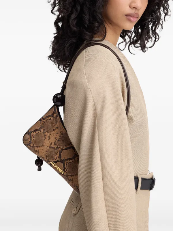 Jacquemus Le Bisou Perle Shoulder Bag | Brown | FARFETCH