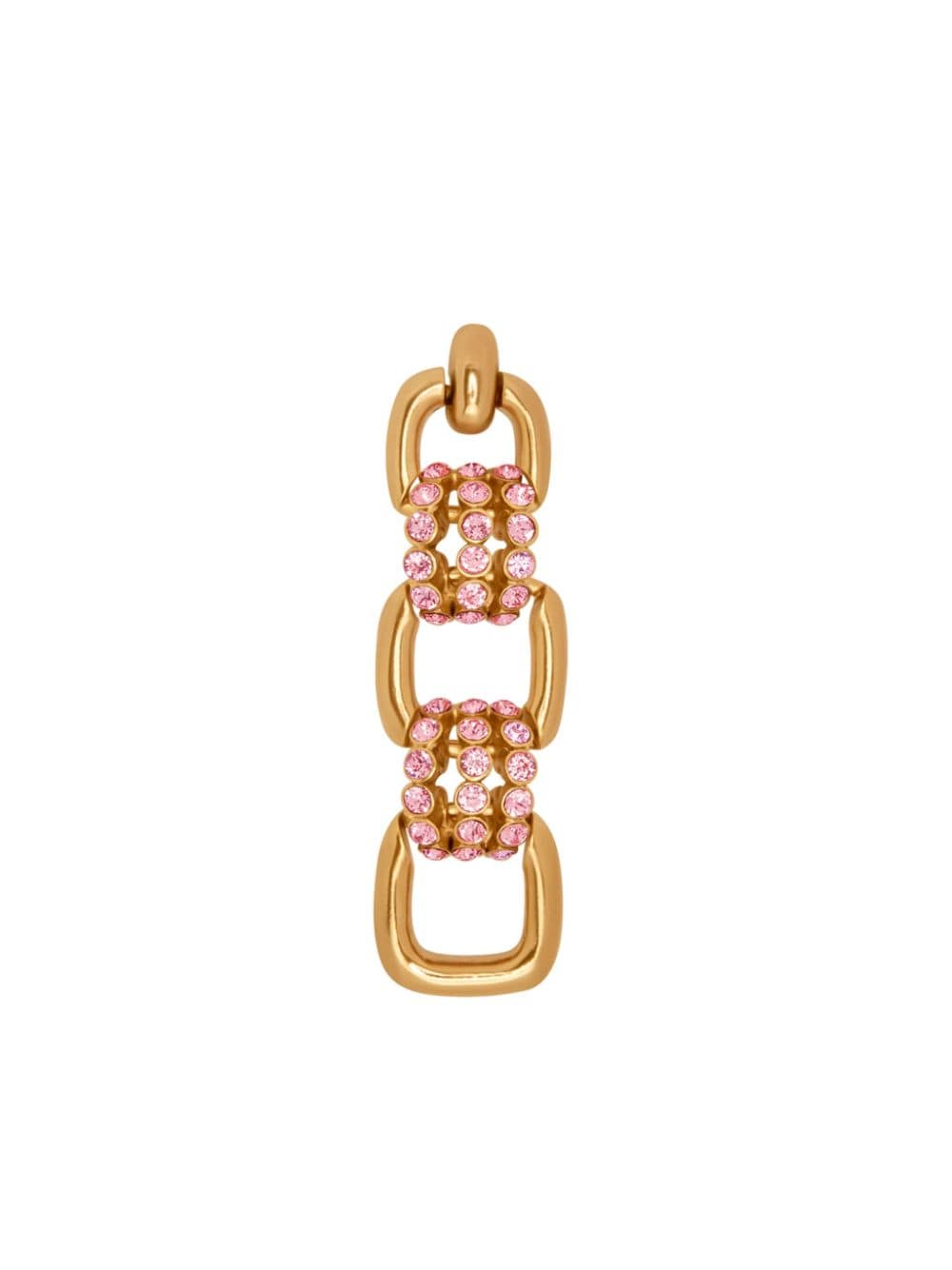 Shop Oscar De La Renta Pavé-crystal Link Drop Earrings In Gold