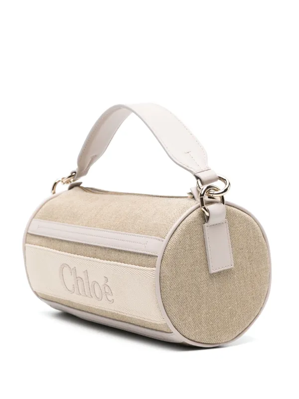 Chloe Tube Linen Shoulder Bag Neutrals FARFETCH IE