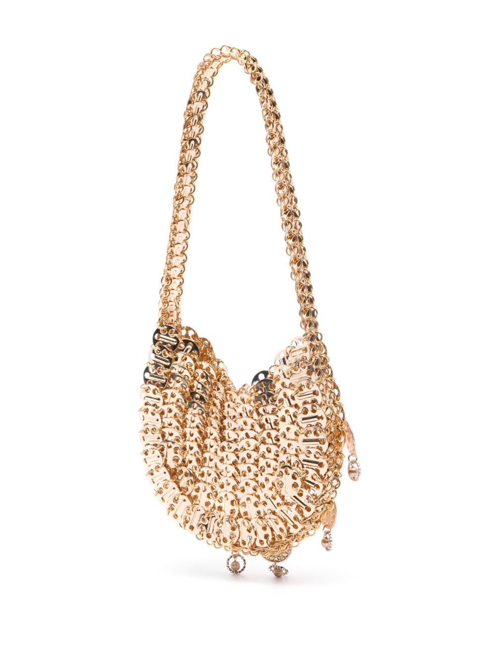 Shop Rabanne Medal-pendants Shoulder Bag In Gold