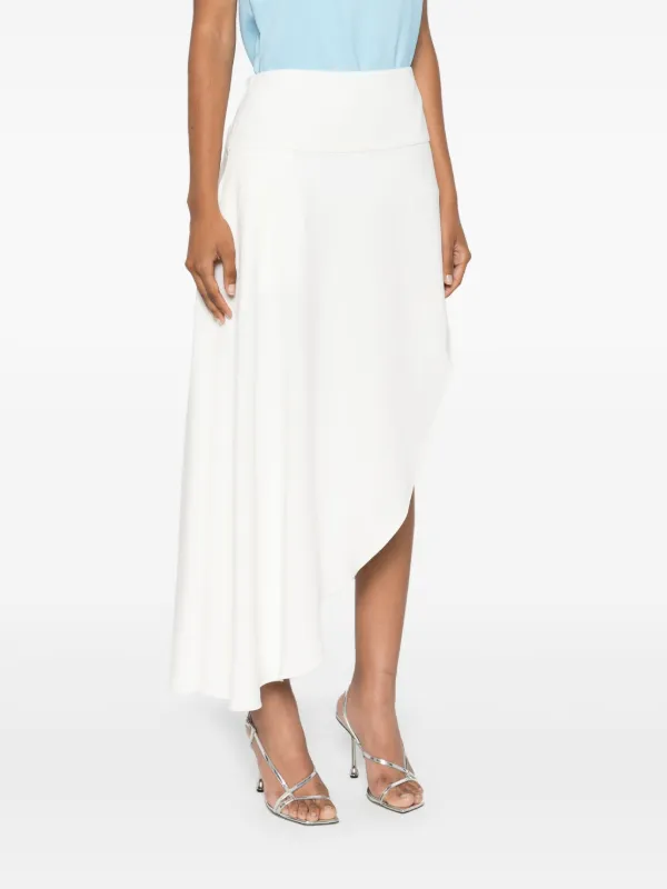 VIP【関税送料無料】希少 Alaia Asymmetric full skirt Alaïa Asymmetric Midi Skirt | White | FARFETCH