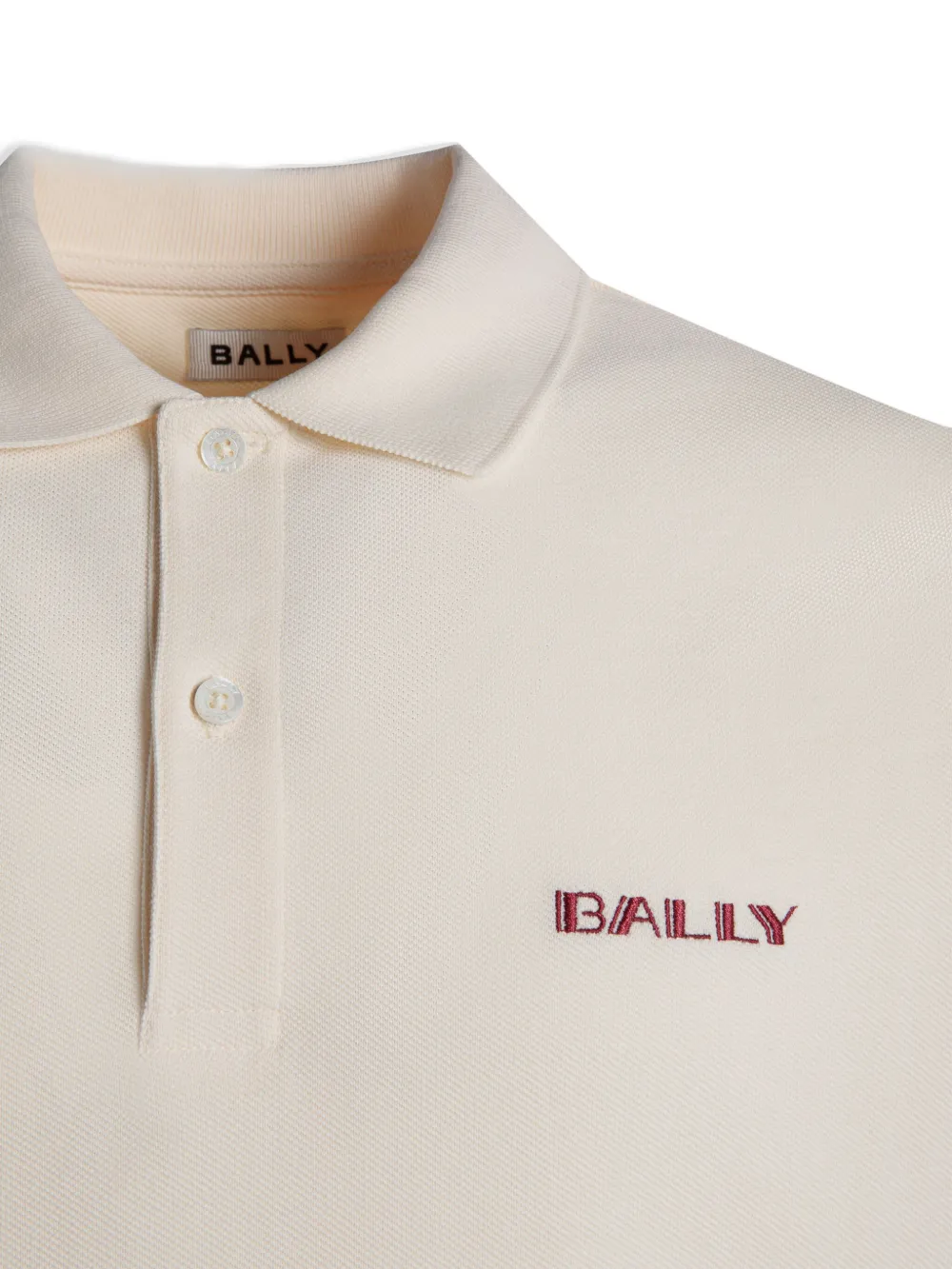 Shop Bally Logo-embroidered Polo Shirt In Neutrals