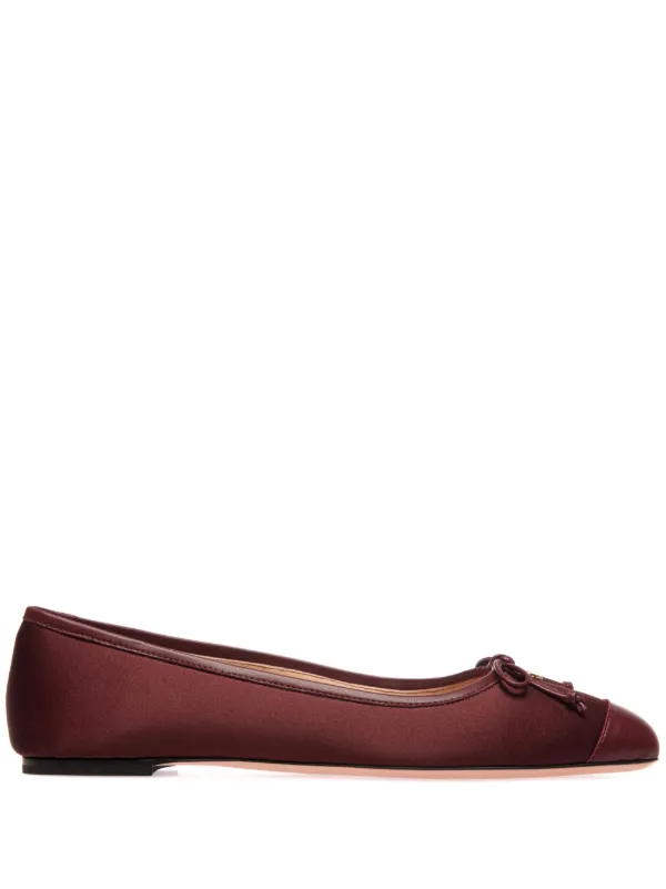 Bally Ballyrina bow detail Ballerina Shoes Red FARFETCH CA