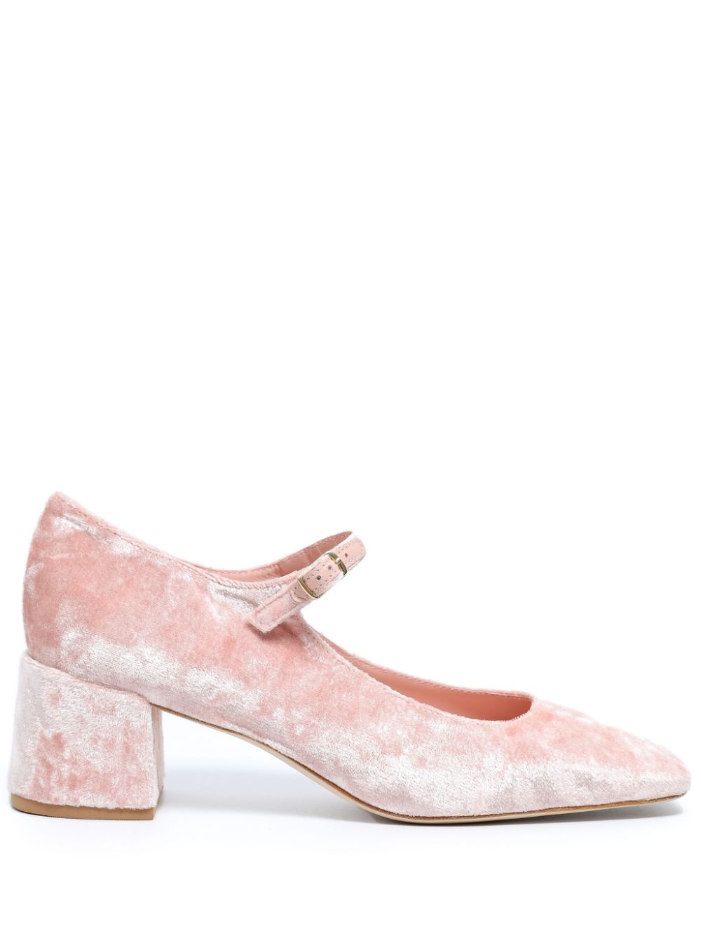 Sarah Chofakian Wendell Castle 45 mm fluwelen pumps Roze