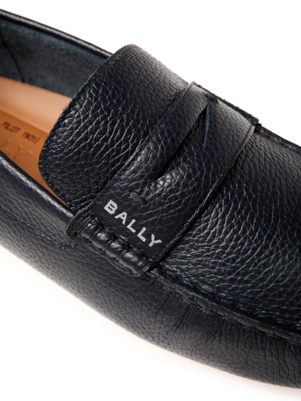 Shop Bally Palsy Grained-leather Loafers In Black