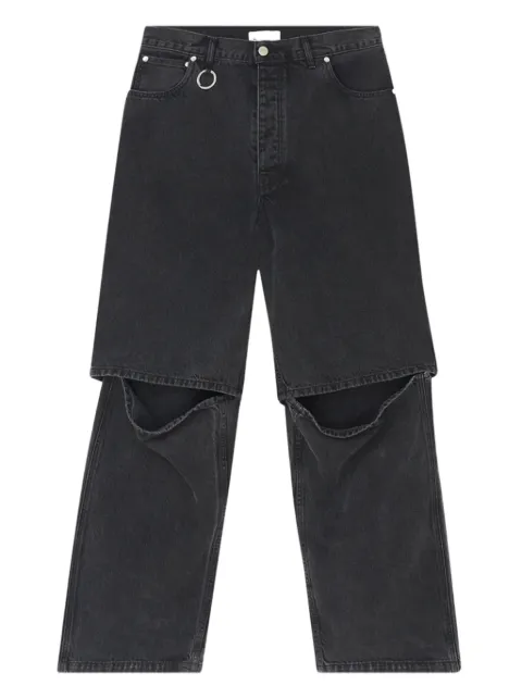 Études Studio layered knee-detailing loose-fit jeans