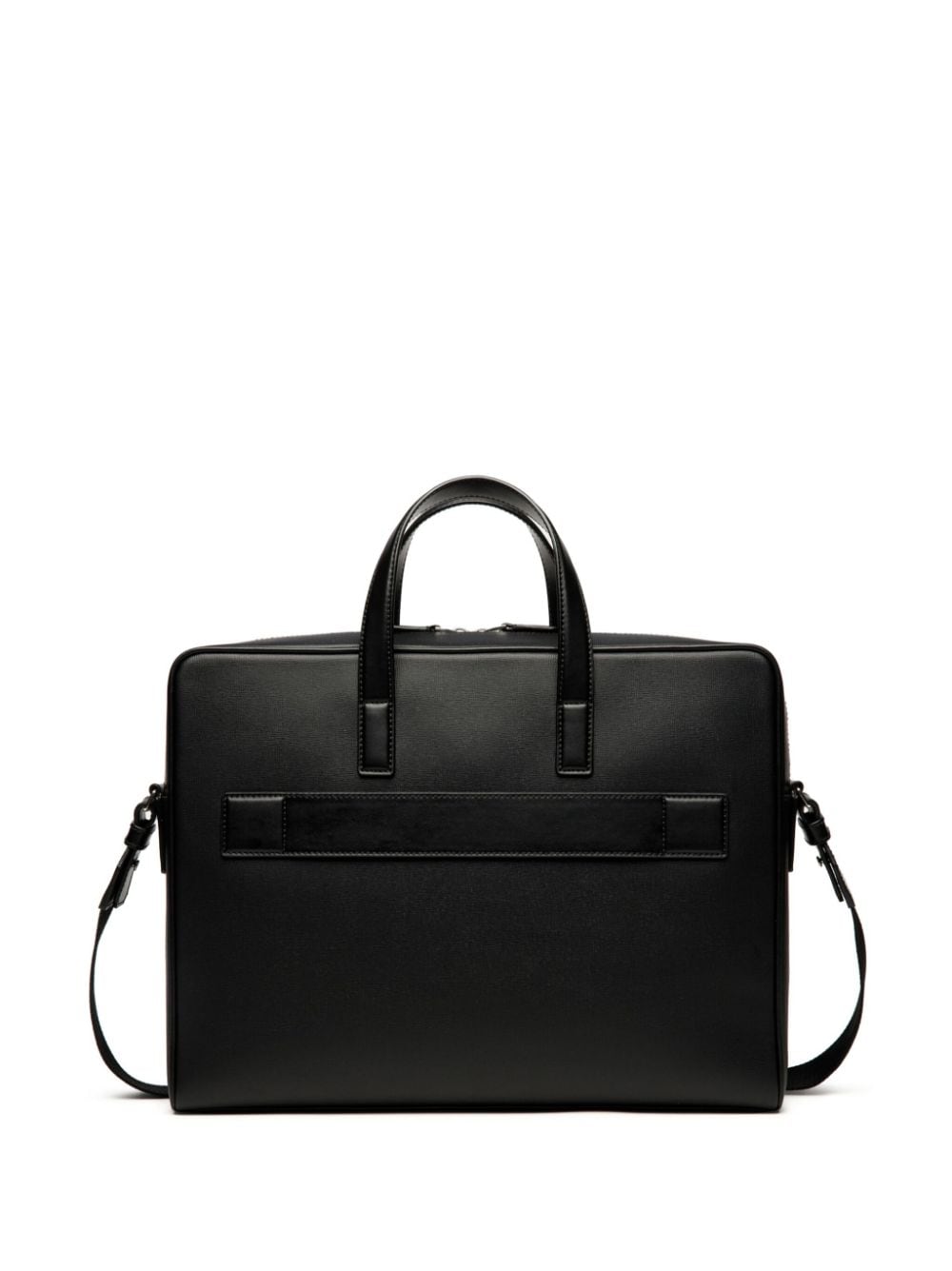 Shop Bally Mythos Leather Briefcase In Black