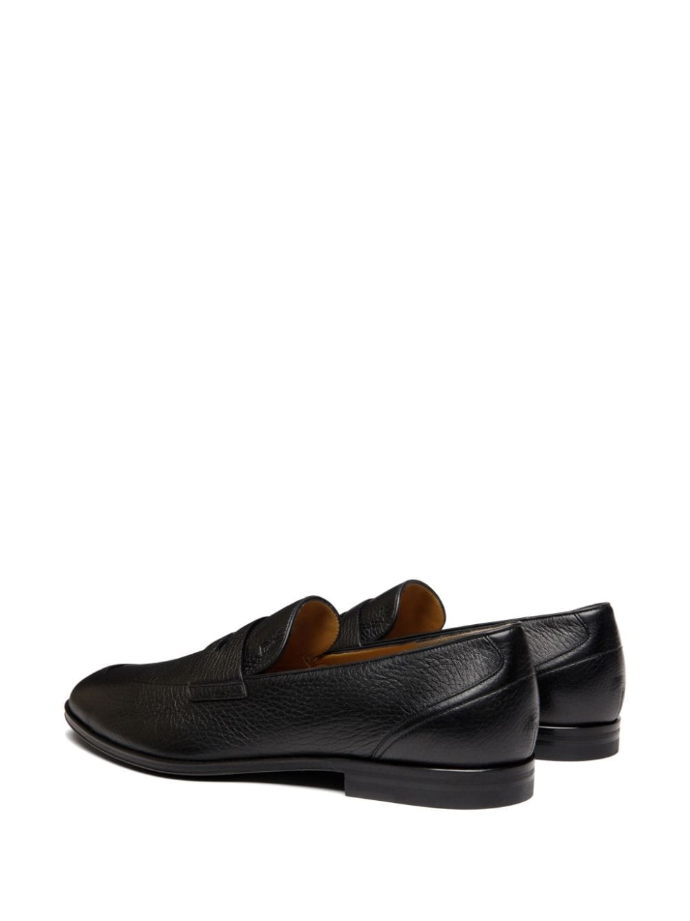 Shop Bally Penny-slot Leather Loafers In Black