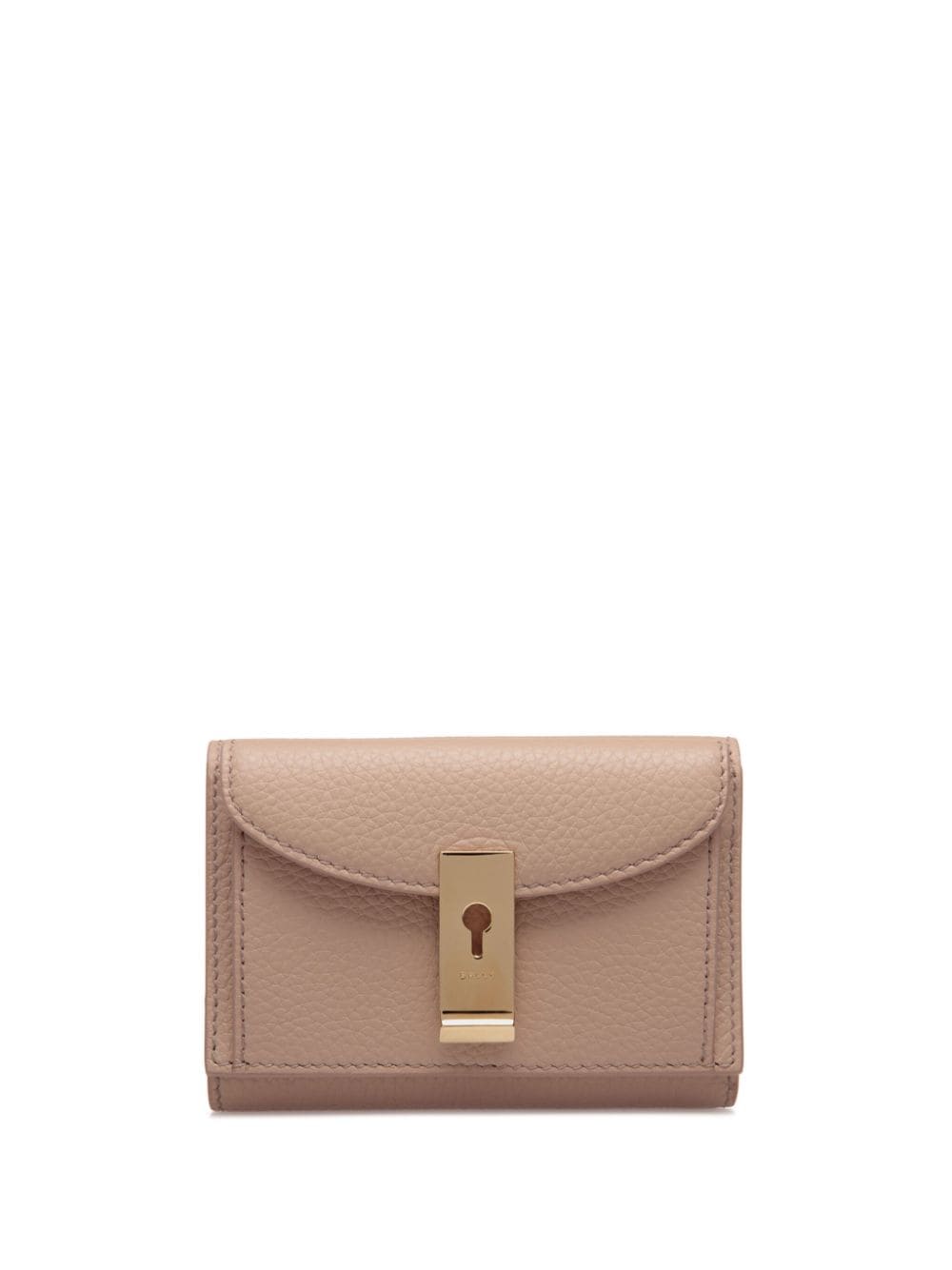 Bally logo-plaque calf leather wallets Beige
