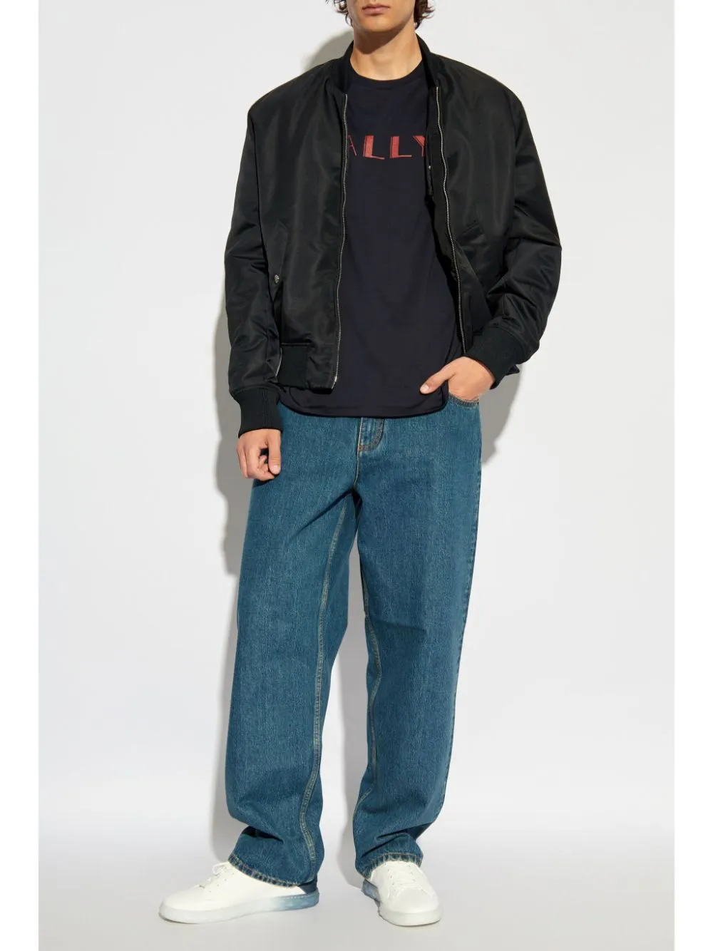 Bally T-shirt met logoprint van gerecycled katoen Blauw