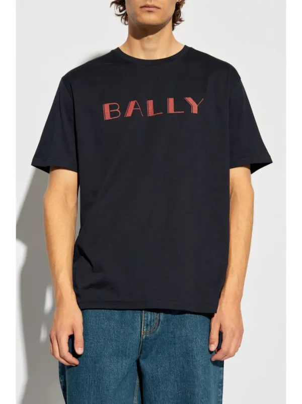 BALLY バリー ロゴ刺繍 ポロシャツ ネイビー M ルーマニア製 未使用】BALLY バリー ロゴ刺繍 ポロシャツ ネイビー XL