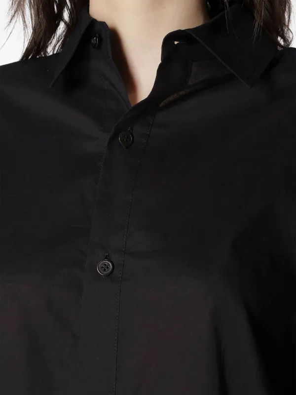 Yohji Yamamoto layered-design Cotton Shirt | Black | FARFETCH CA
