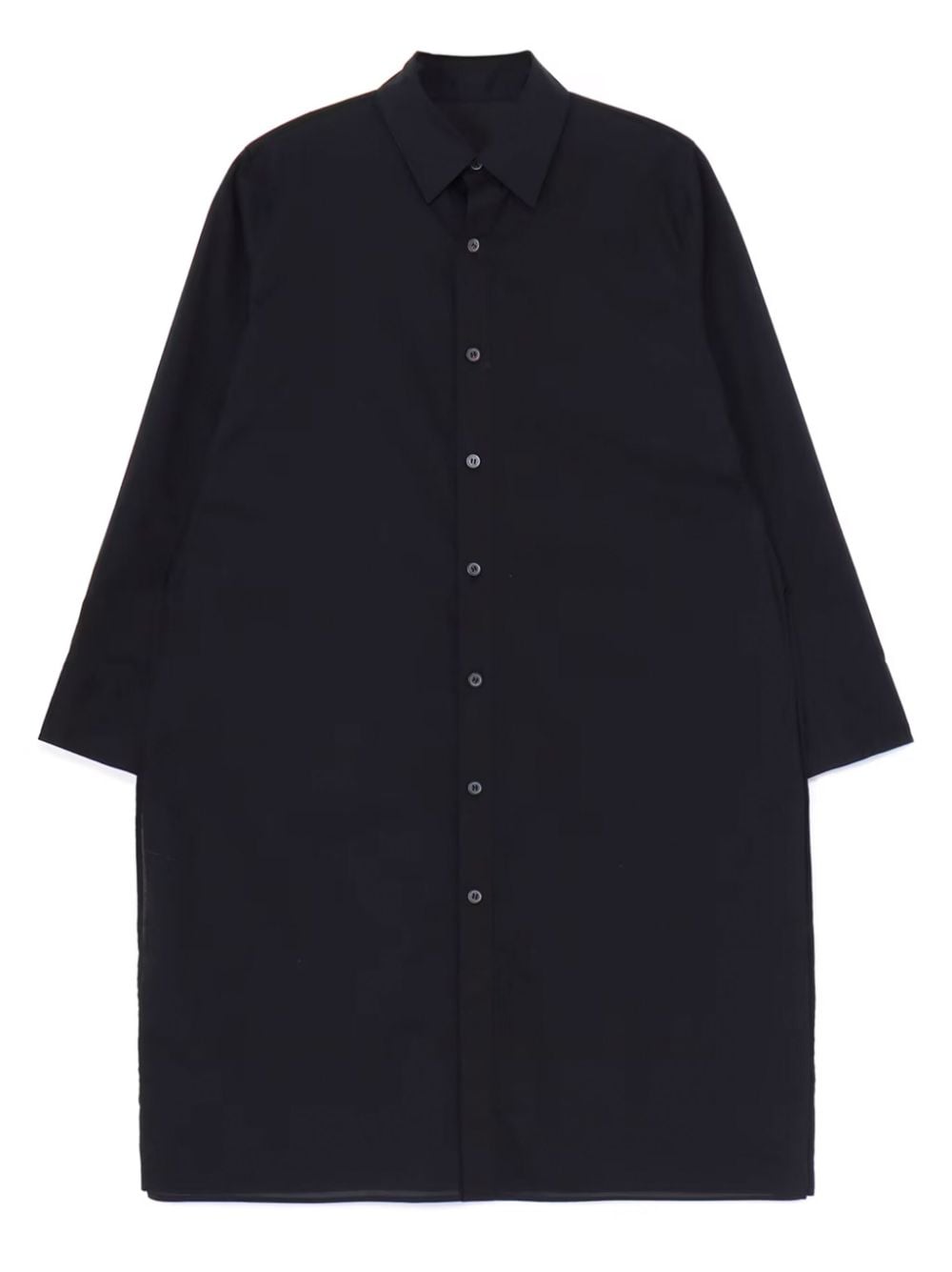 Yohji Yamamoto layered-design cotton shirt Zwart