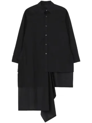 yohji yamamoto 左二重レイヤードレーヨンシャツ yohji yamamoto - pour homme 左二重レイヤードJKT / HG-J28-809
