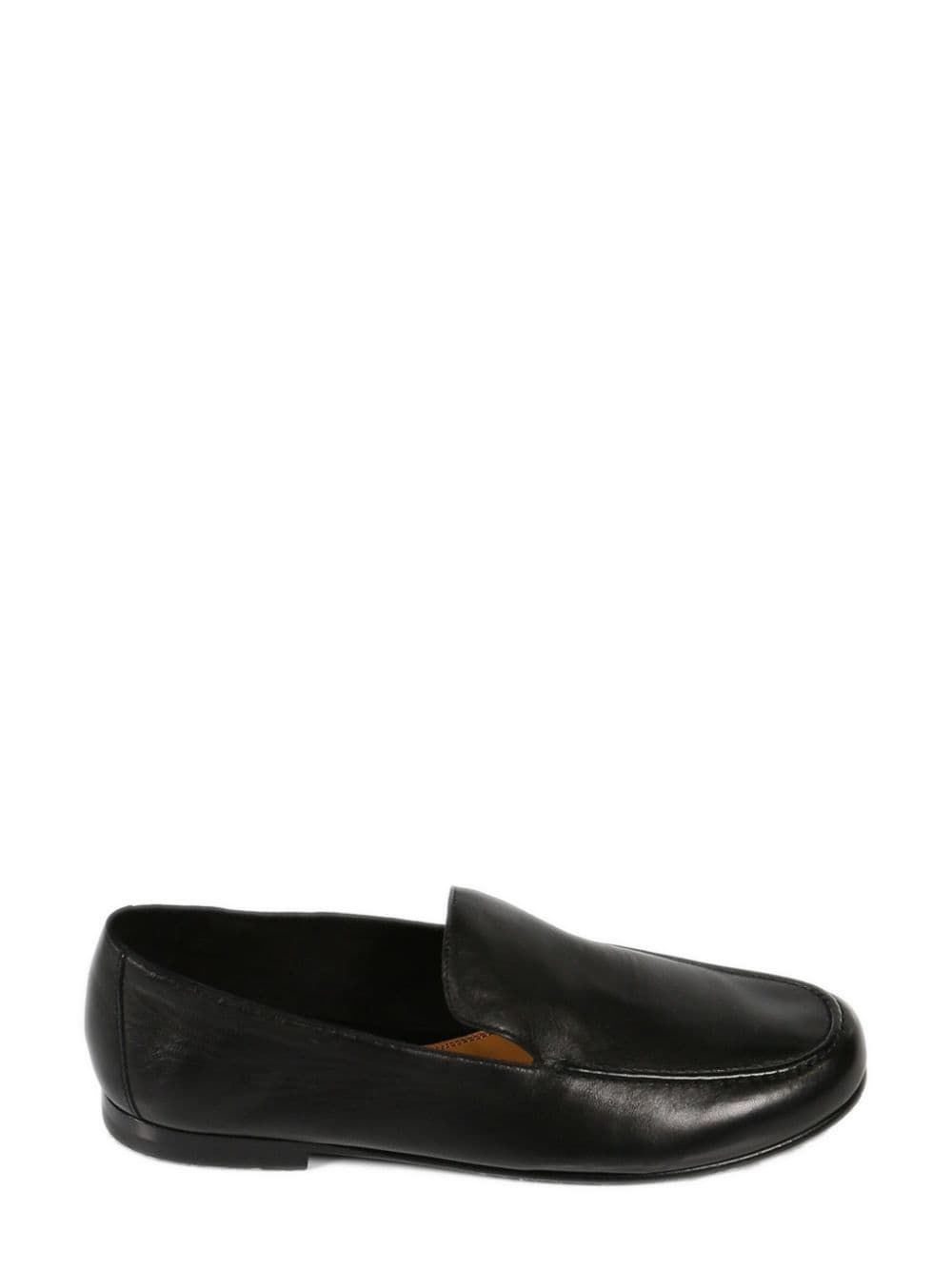 The Row Colette leather loafer Zwart