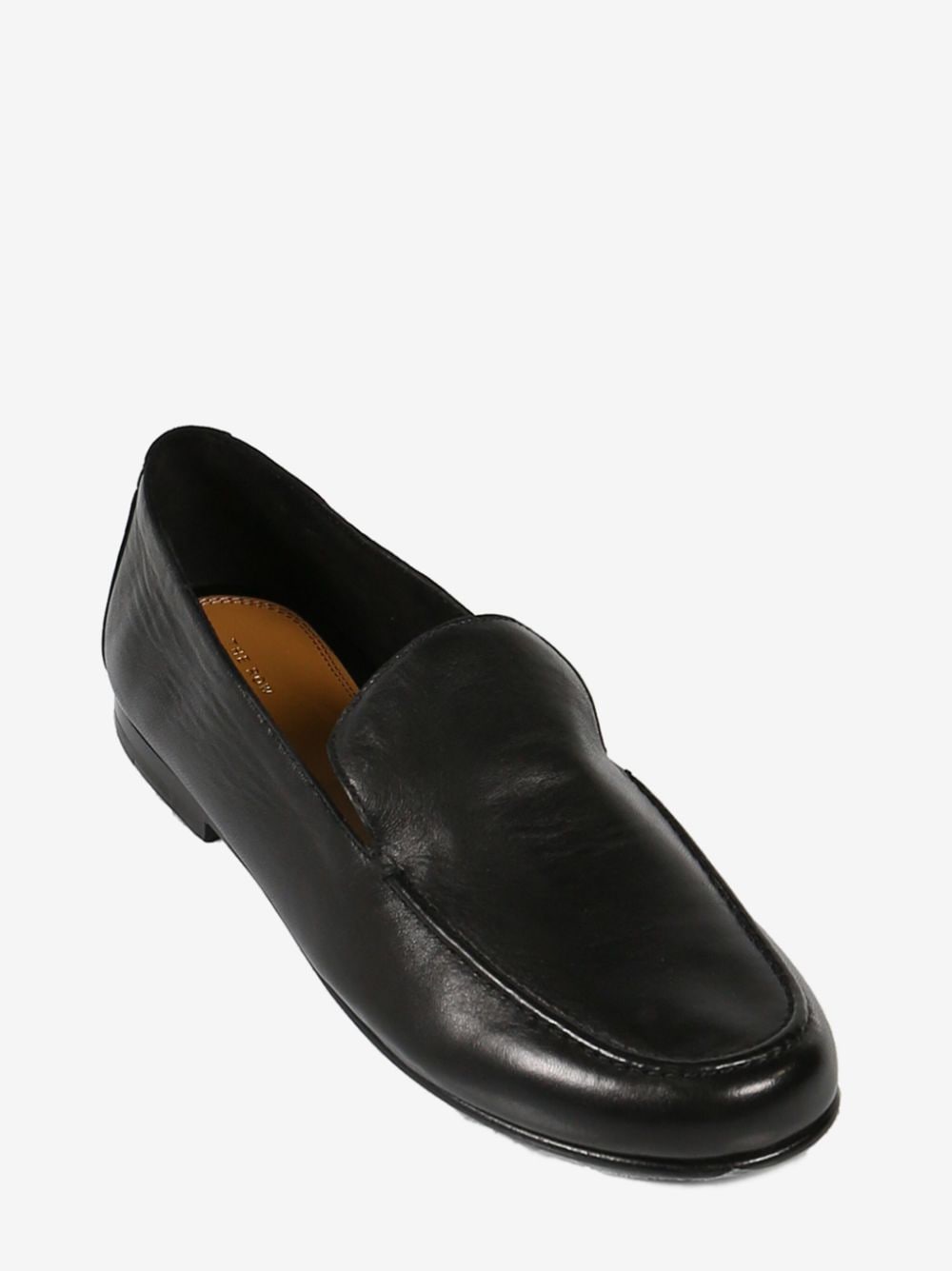 The Row Colette leather loafer - Zwart