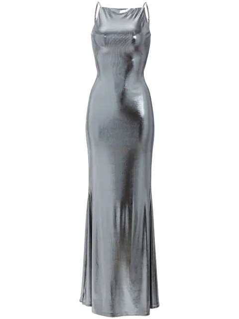 Retrofete Romilly metallic open-back gown