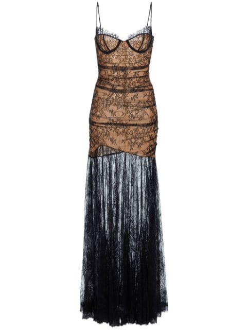 Retrofete Aliza lace detailing long dress