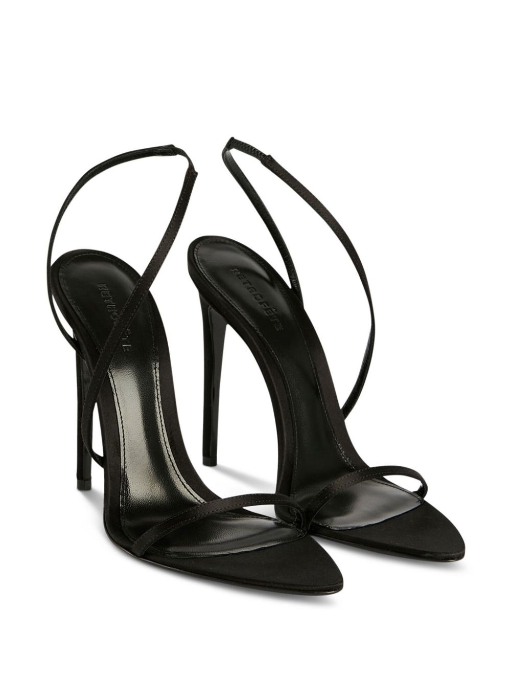 Retrofete Naomi 110mm leather sandals - Zwart
