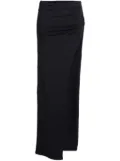 Retrofete Lindsey ruched side-slit skirt - Black