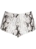 Retrofete Aven snake-print mini shorts - White