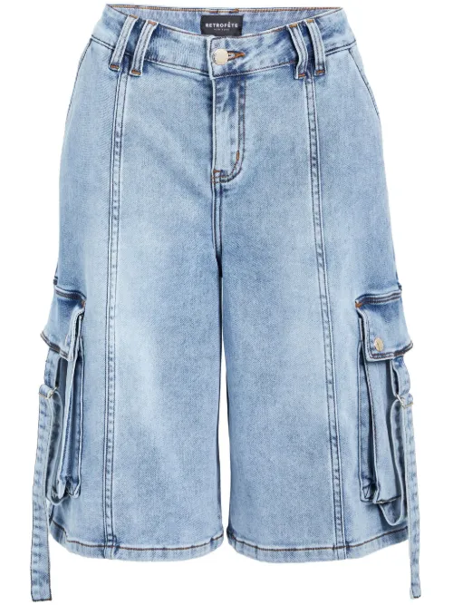 Short en jean à poches cargo - Retrofete - Modalova