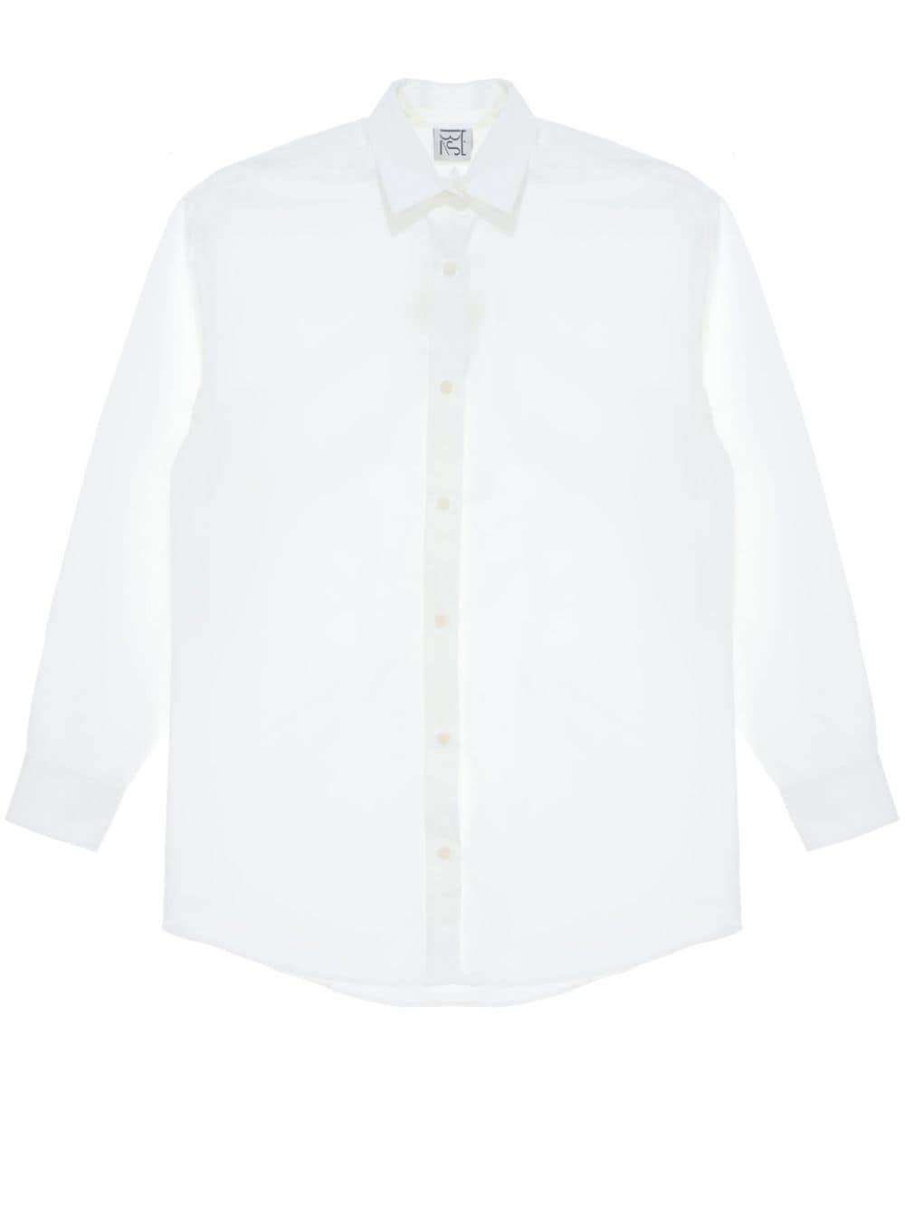 Baserange Ole Organic-cotton Shirt In 白色