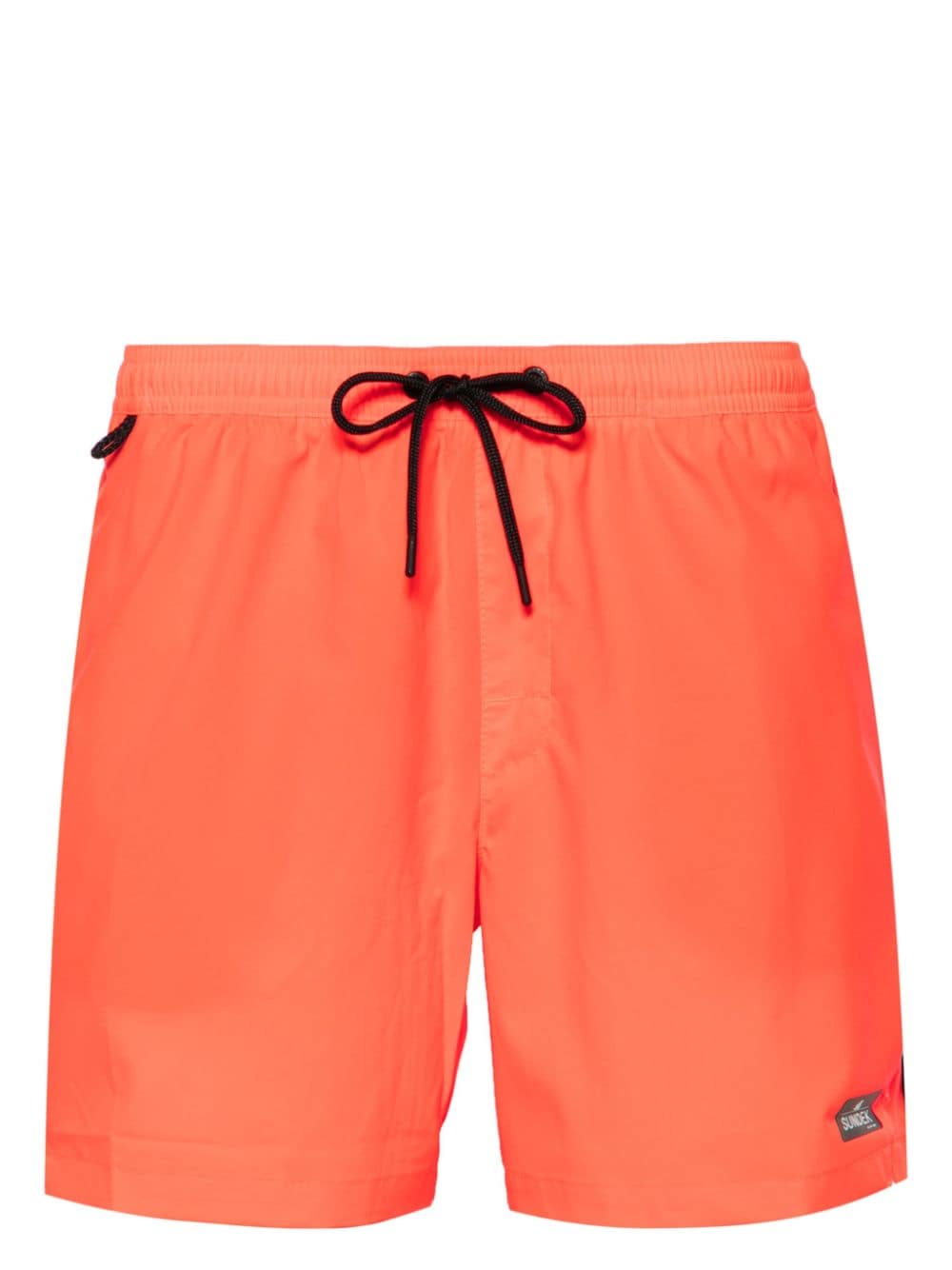 Sundek Rainbow-patch Swim Shorts In Orange