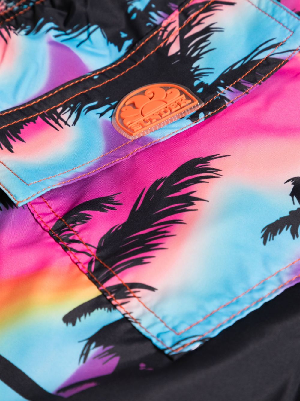 Shop Sundek Palm Tree-print Swim Shorts In Rosa