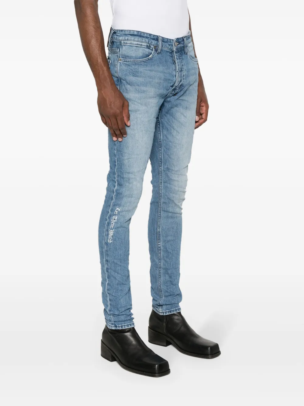 Shop Ksubi Van Winkle Skinny Jeans In Blue