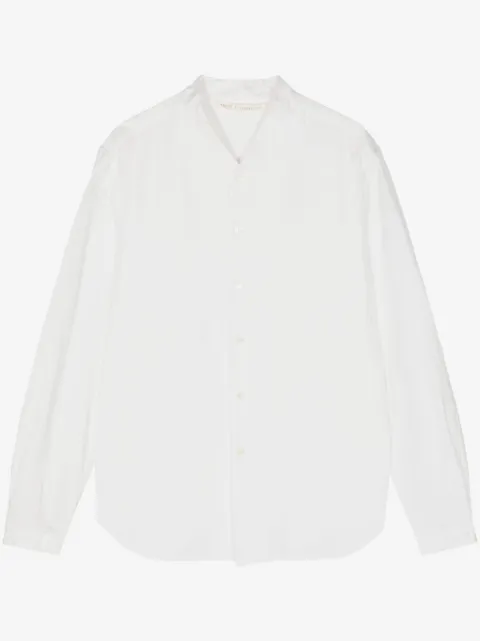 Forme D'expression collarless cotton shirt