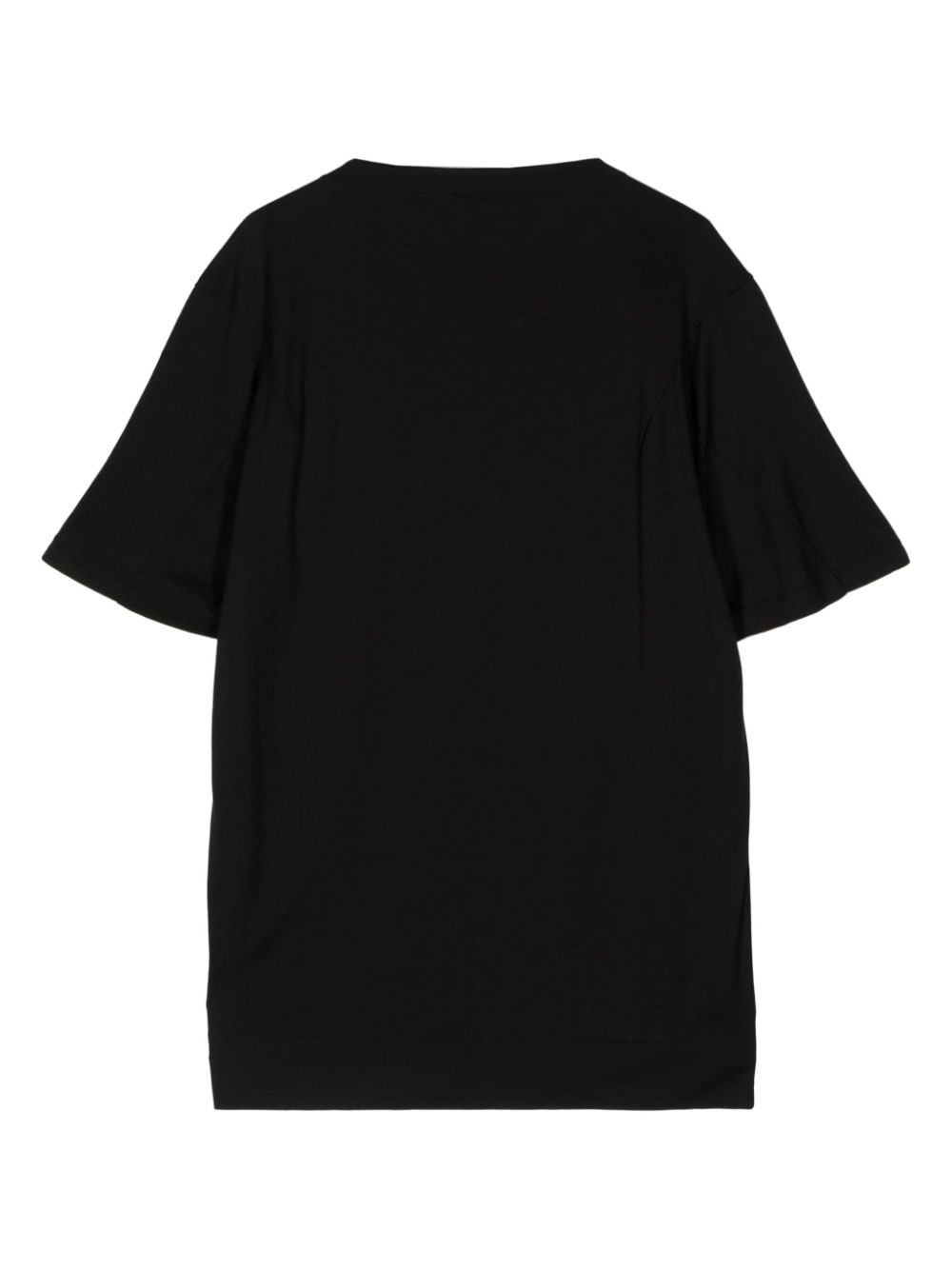 Shop Transit Round-neck Cotton-blend T-shirt In Black