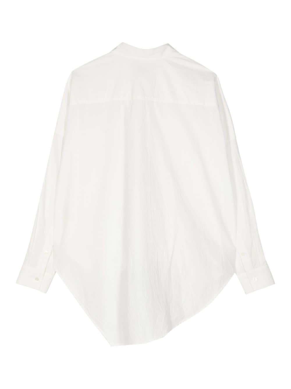 Shop Forme D'expression Asymmetric Cotton Shirt In White