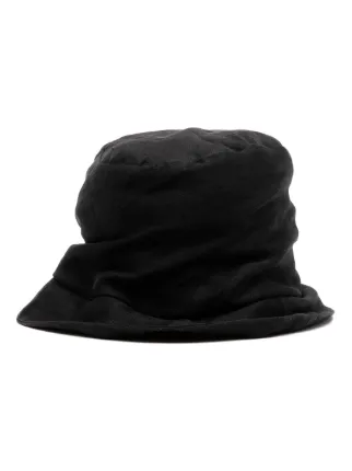 Black canvas bucket hat on sale