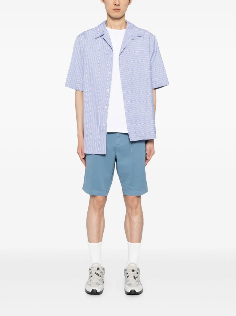 BOSS stretch-cotton chino shorts - Blue