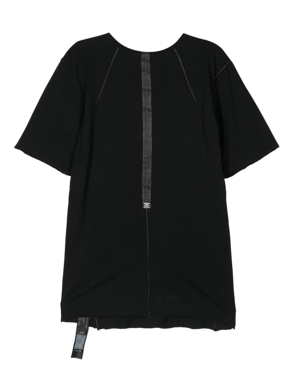 Shop Isaac Sellam Experience Strap-detailing Organic Cotton T-shirt In Black