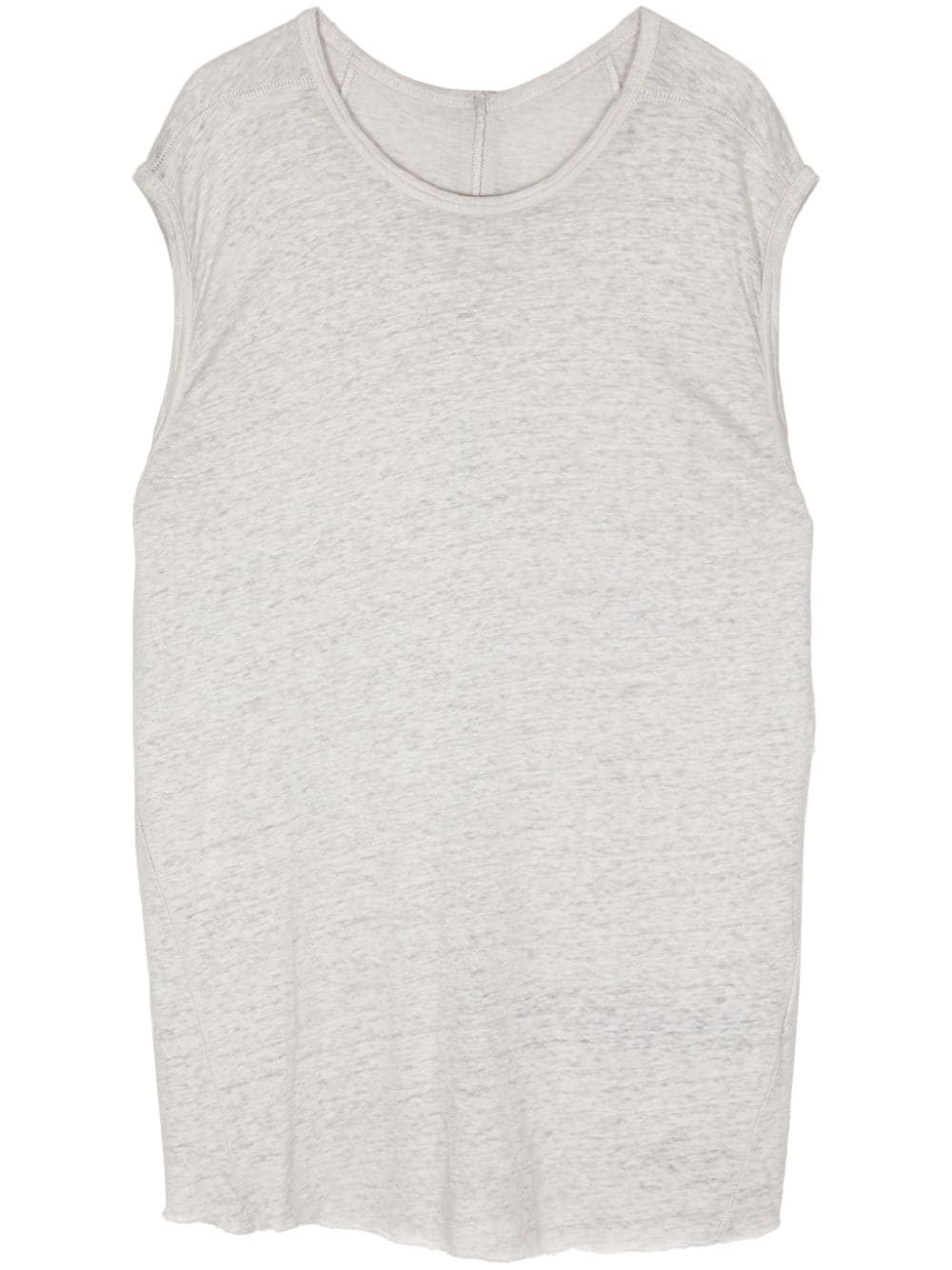 Isaac Sellam Experience Sleeveless Linen Top In Gray