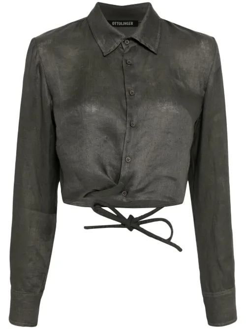 Chemise crop à lanières nouées - Ottolinger - Modalova