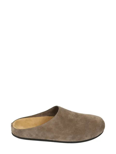 The Row round-toe suede slippers