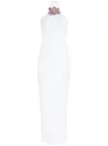 Retrofete Jessie rhinestone halterneck dress - White