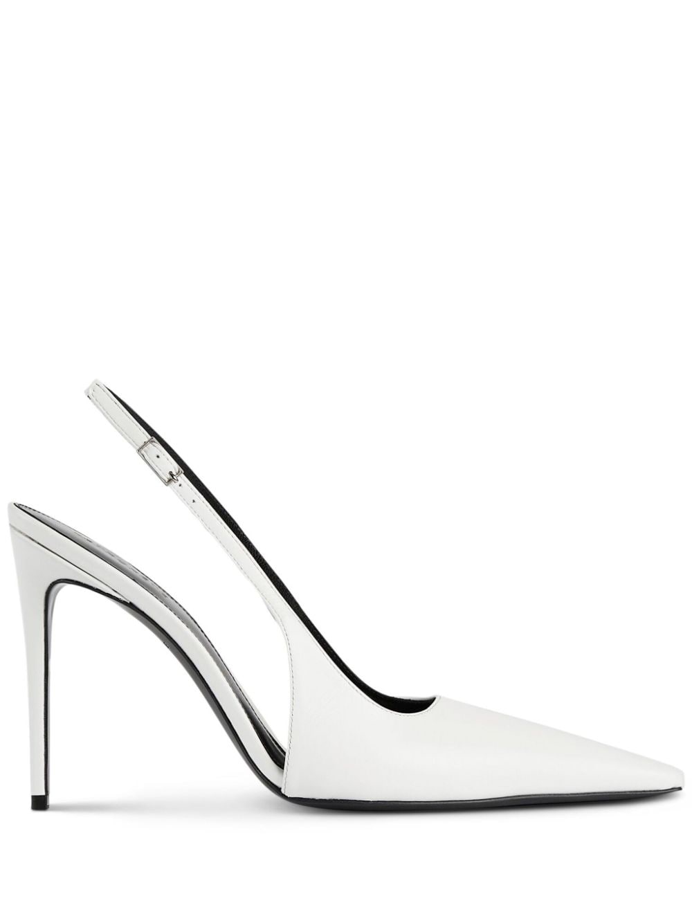 pointed-toe slingback pumps