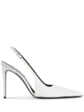 Retrofete pointed-toe slingback pumps - White