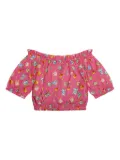 Moschino Teddy-Bear-print blouse - Pink