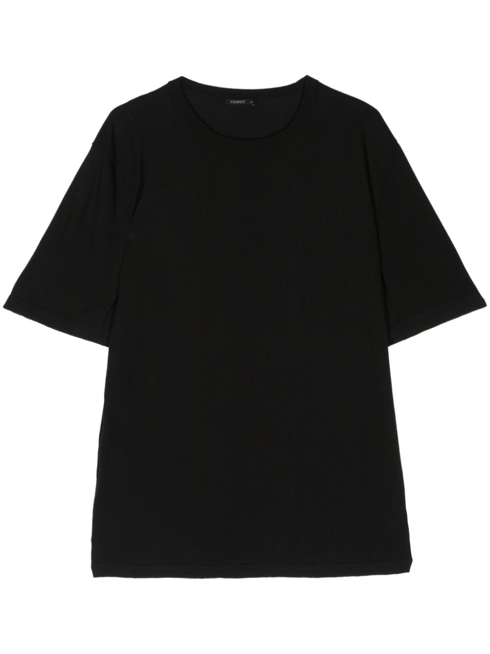 Transit round-neck cotton T-shirt Zwart
