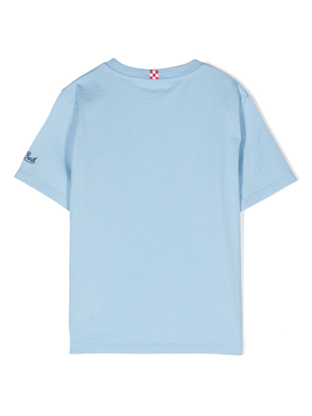 MC2 Saint Barth Kids Katoenen T-shirt met logoprint Blauw