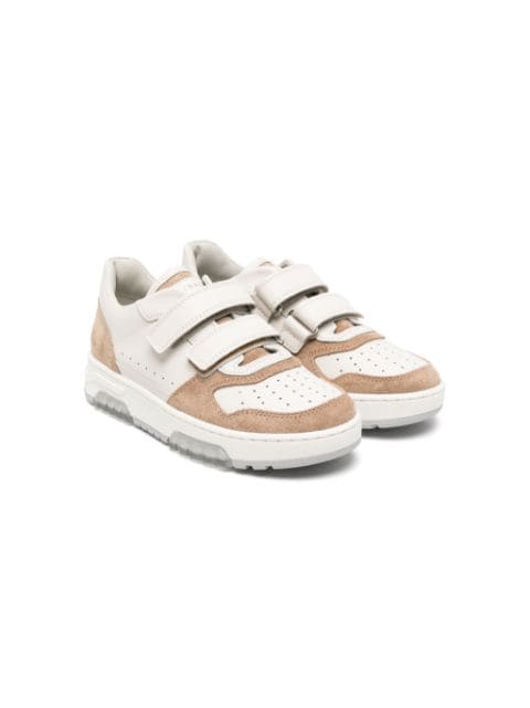 Brunello Cucinelli Kids touch-strap leather sneakers