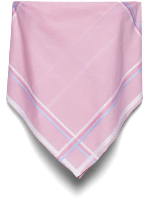 Prada check-print cotton bandana top